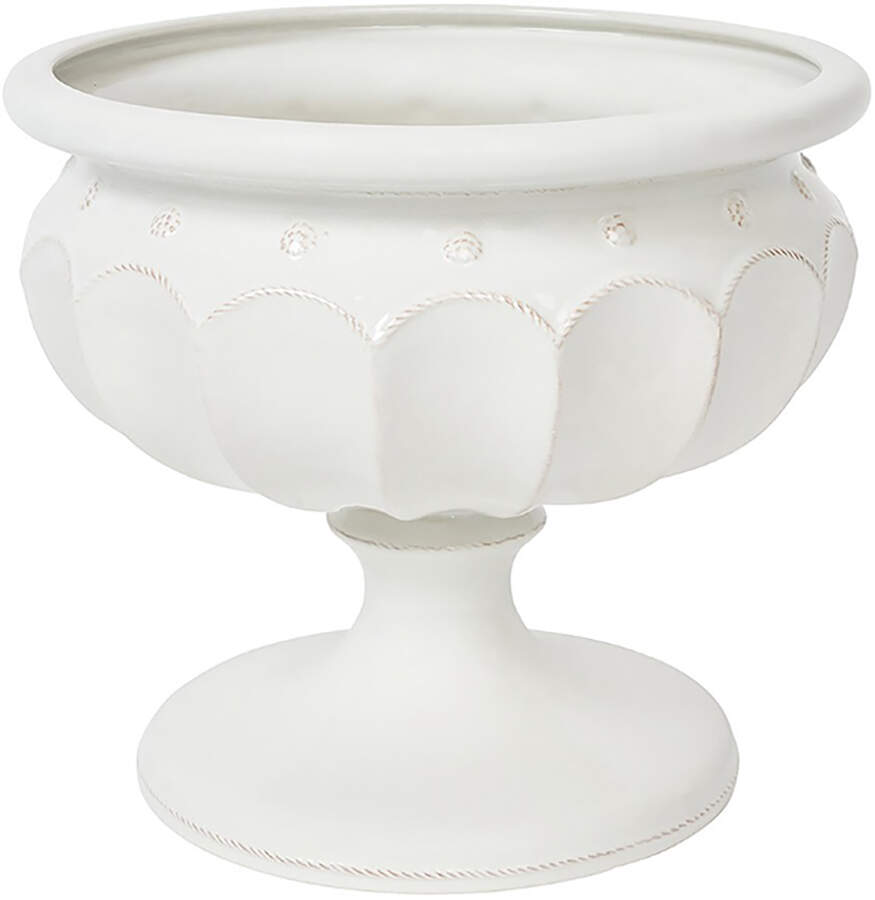 Berry and Thread Whitewash 11" Footed Urn by Juliska Ceramics-1