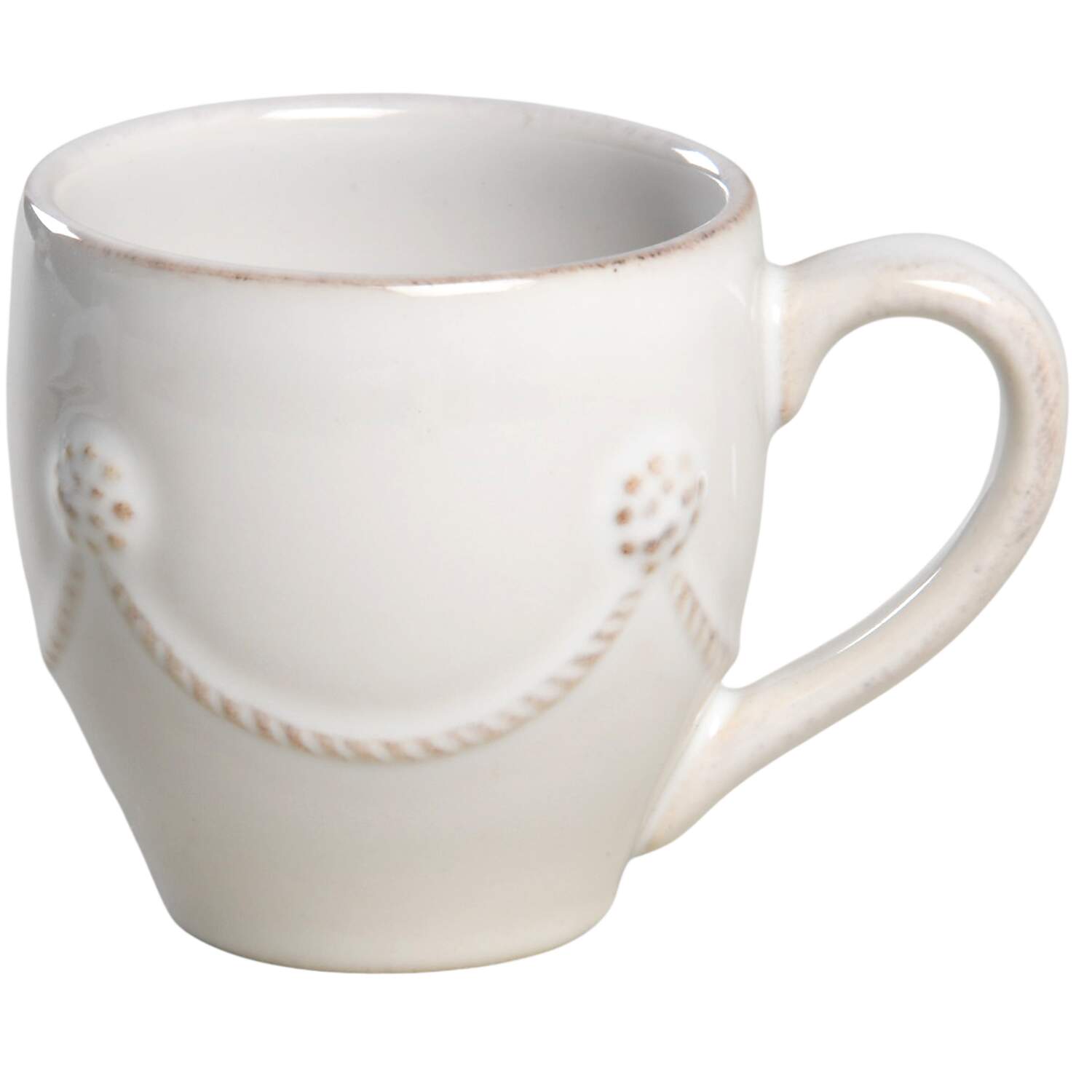 Berry and Thread Whitewash Flat Demitasse Cup by Juliska Ceramics-1