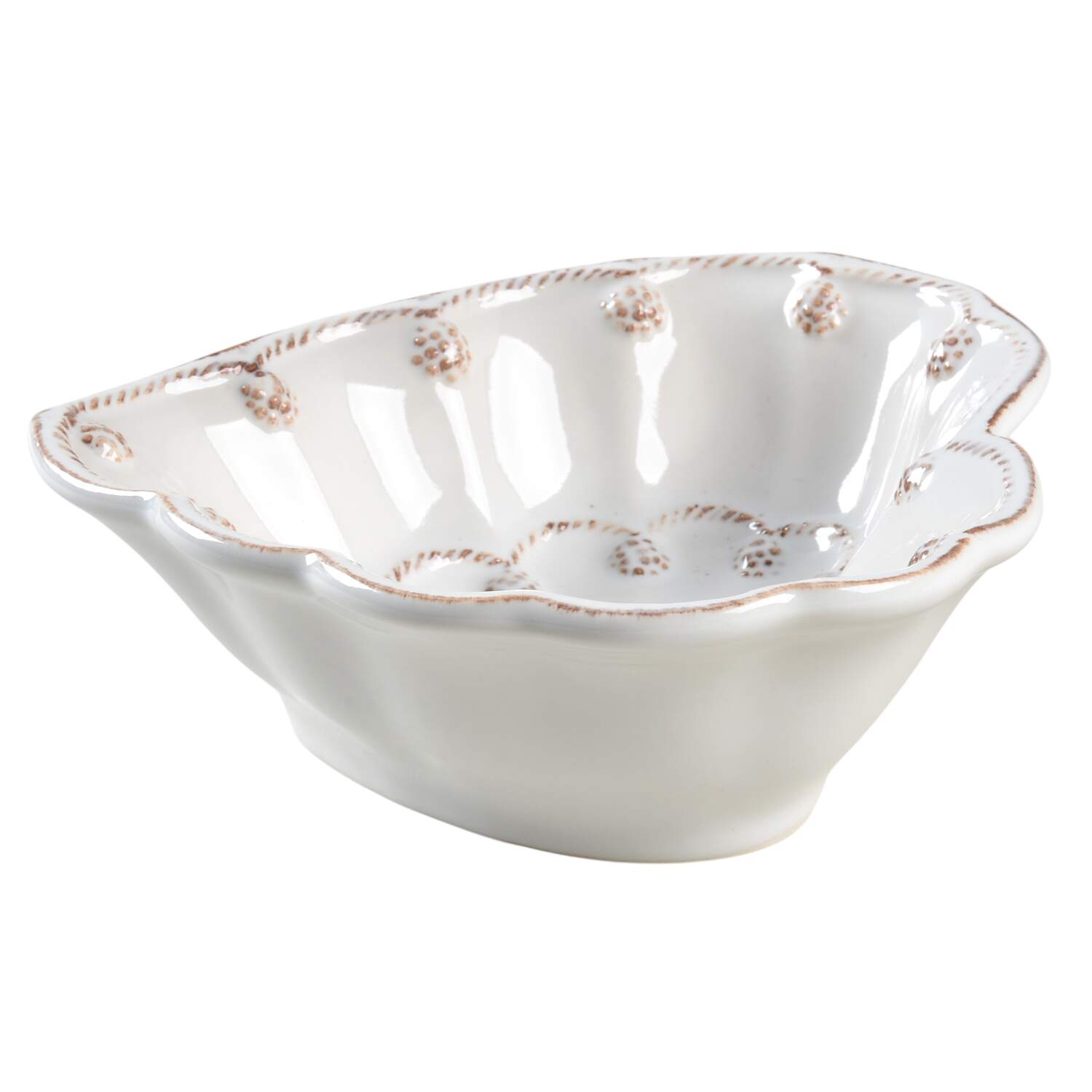 Berry and Thread Whitewash 6" Heart Shaped Bowl by Juliska Ceramics-1