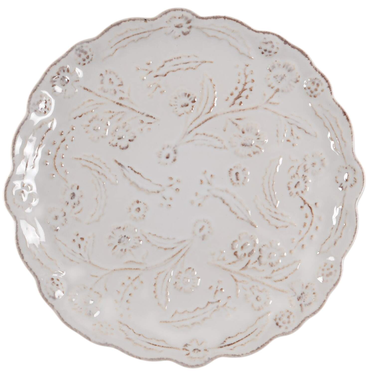 Berry and Thread Whitewash Cocktail Plate by Juliska Ceramics-1