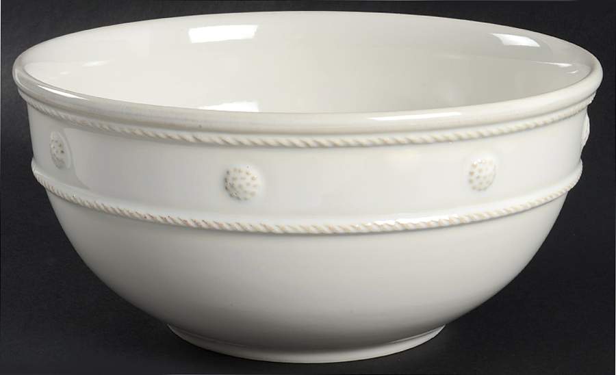 Berry and Thread Whitewash 9" Mixing Bowl by Juliska Ceramics-1