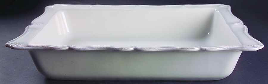 Berry and Thread Whitewash 17" Rectangular Baker by Juliska Ceramics-1