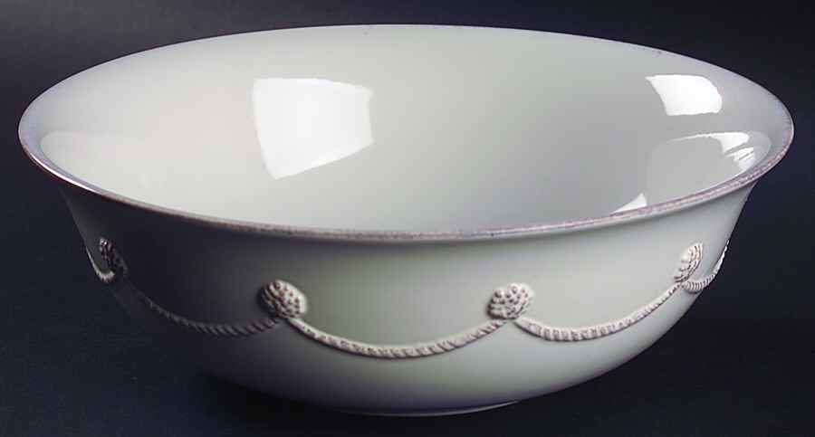 Berry and Thread Whitewash 9" Round Vegetable Bowl by Juliska Ceramics-1