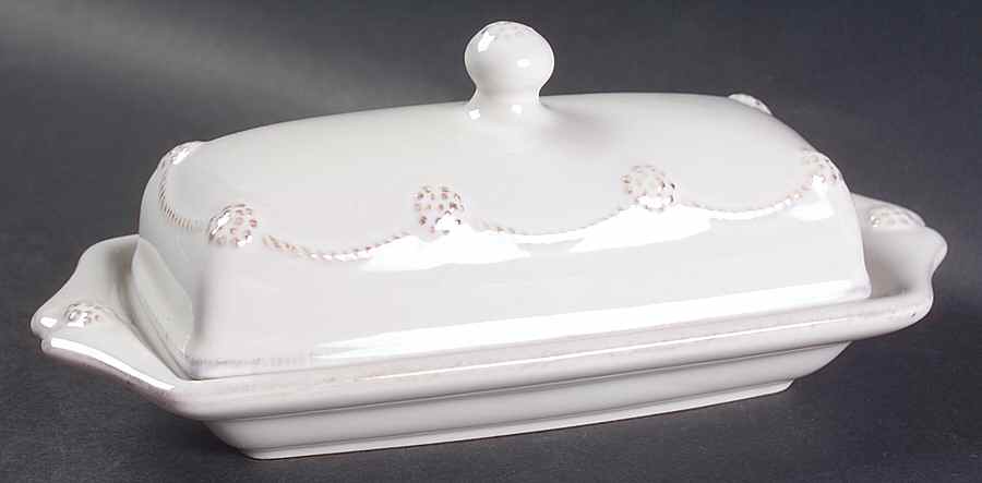 Berry and Thread Whitewash 1/4 Lb Covered Butter by Juliska Ceramics-1