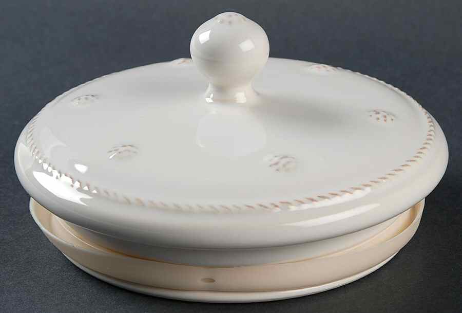 Berry and Thread Whitewash Lid for Small Canister by Juliska Ceramics-1