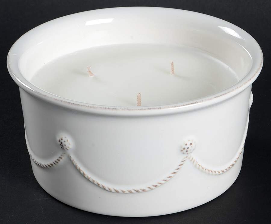 Berry and Thread Whitewash Citronella Candle Jar by Juliska Ceramics-1
