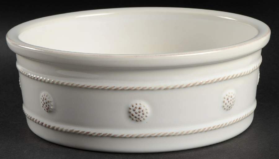 Berry and Thread Whitewash Pet Bowl by Juliska Ceramics-1