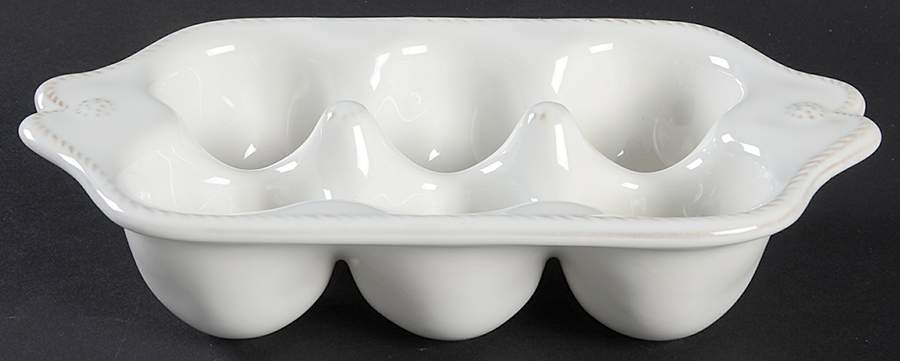 Berry and Thread Whitewash Egg Crate (Holds 6 Eggs) by Juliska Ceramics-1