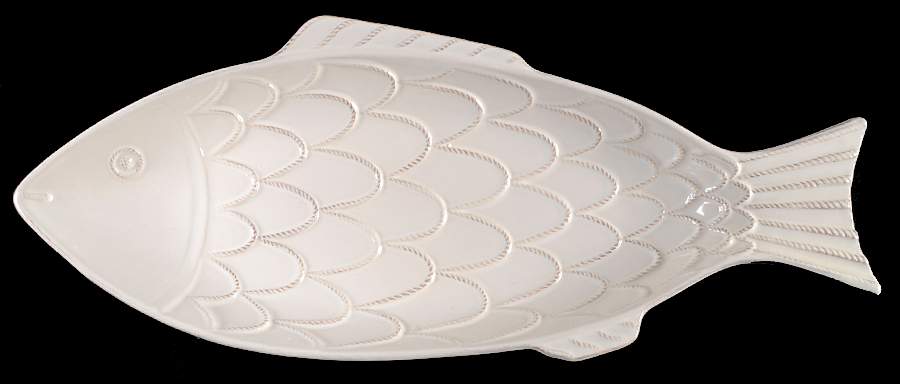 Berry and Thread Whitewash 22" Fish Platter by Juliska Ceramics-1