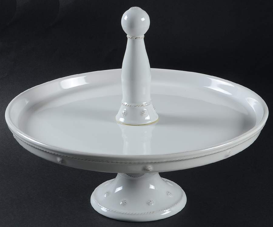 Berry and Thread Whitewash Pastry Serving Plate by Juliska Ceramics-1
