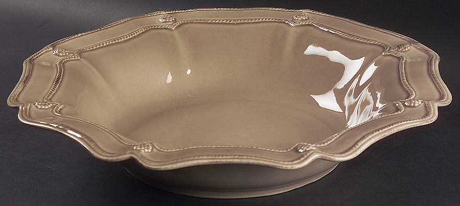 Berry and Thread Cappucino Brown 16" Large Salad Serving Bowl by Juliska Ceramics-1