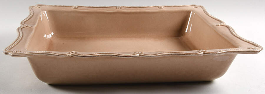 Berry and Thread Cappucino Brown 17" Rectangular Baker by Juliska Ceramics-1
