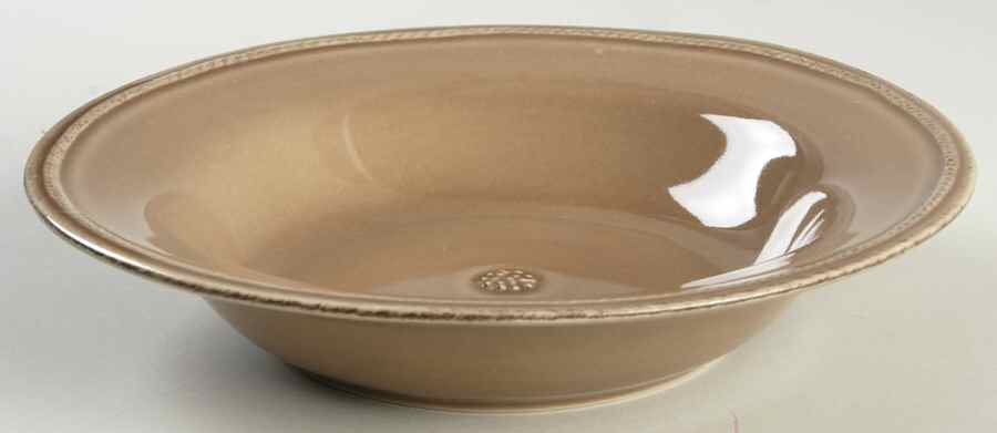 Berry and Thread Cappucino Brown Rim Soup Bowl by Juliska Ceramics-1