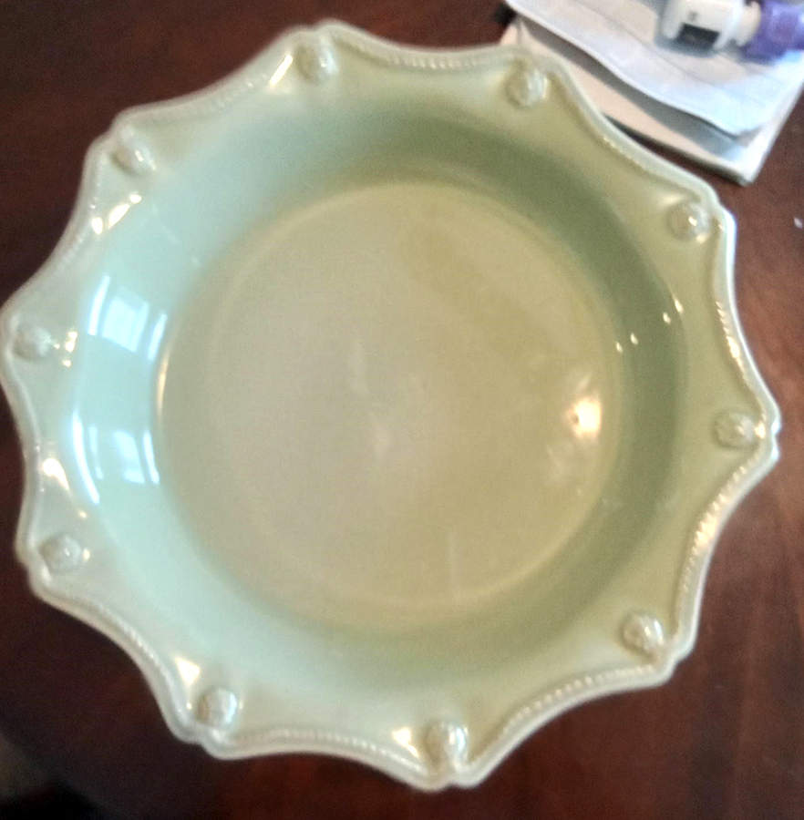 Berry and Thread Pistachio Green 10" Quiche by Juliska Ceramics-1