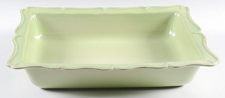 Berry and Thread Pistachio Green 17" Rectangular Baker by Juliska Ceramics-1