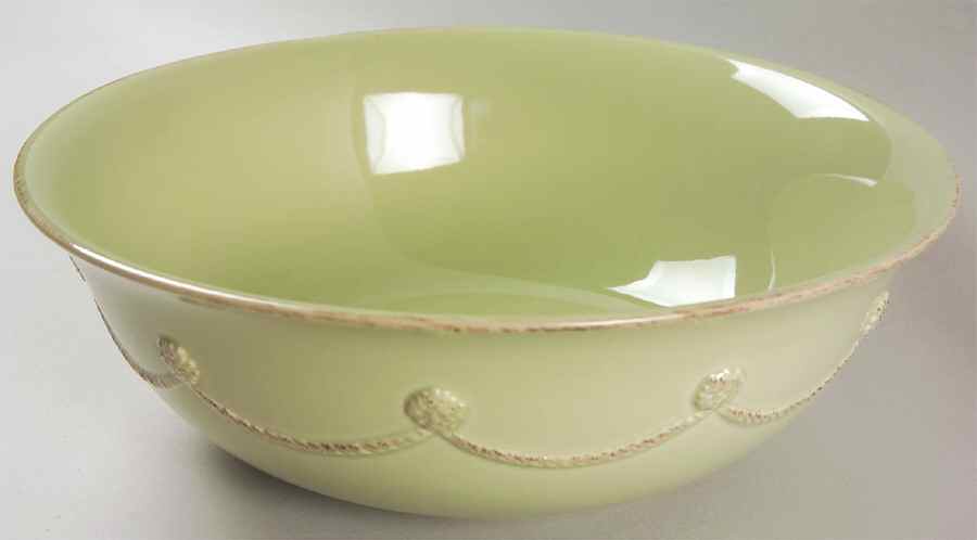 Berry and Thread Pistachio Green 9" Round Vegetable Bowl by Juliska Ceramics-1
