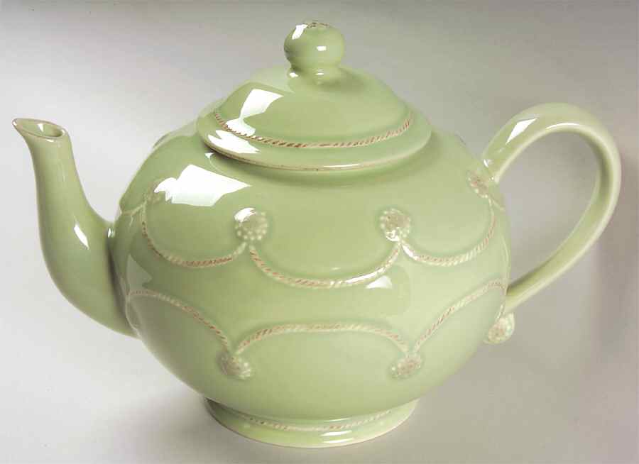Berry and Thread Pistachio Green Teapot & Lid by Juliska Ceramics-1