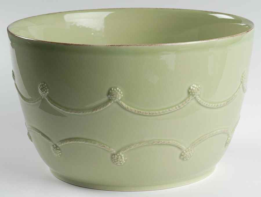 Berry and Thread Pistachio Green 9" Salad Serving Bowl by Juliska Ceramics-1