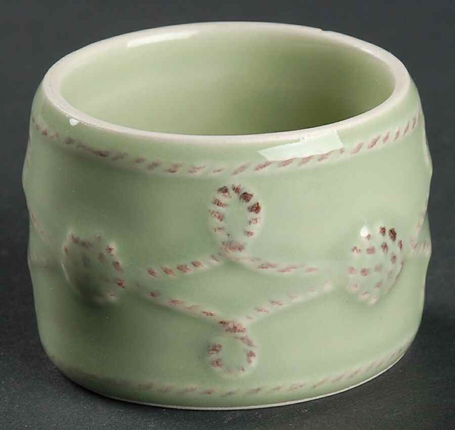 Berry and Thread Pistachio Green Napkin Ring by Juliska Ceramics-1