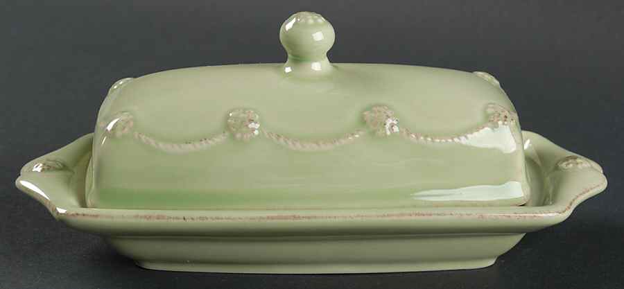 Berry and Thread Pistachio Green 1/4 Lb Covered Butter by Juliska Ceramics-1