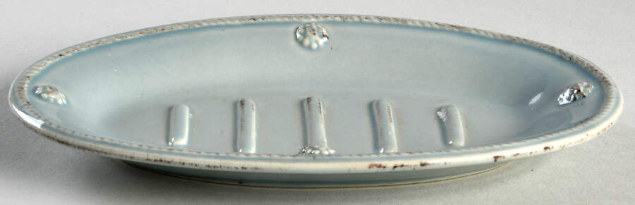 Berry and Thread Ice Blue Soap Dish by Juliska Ceramics-1