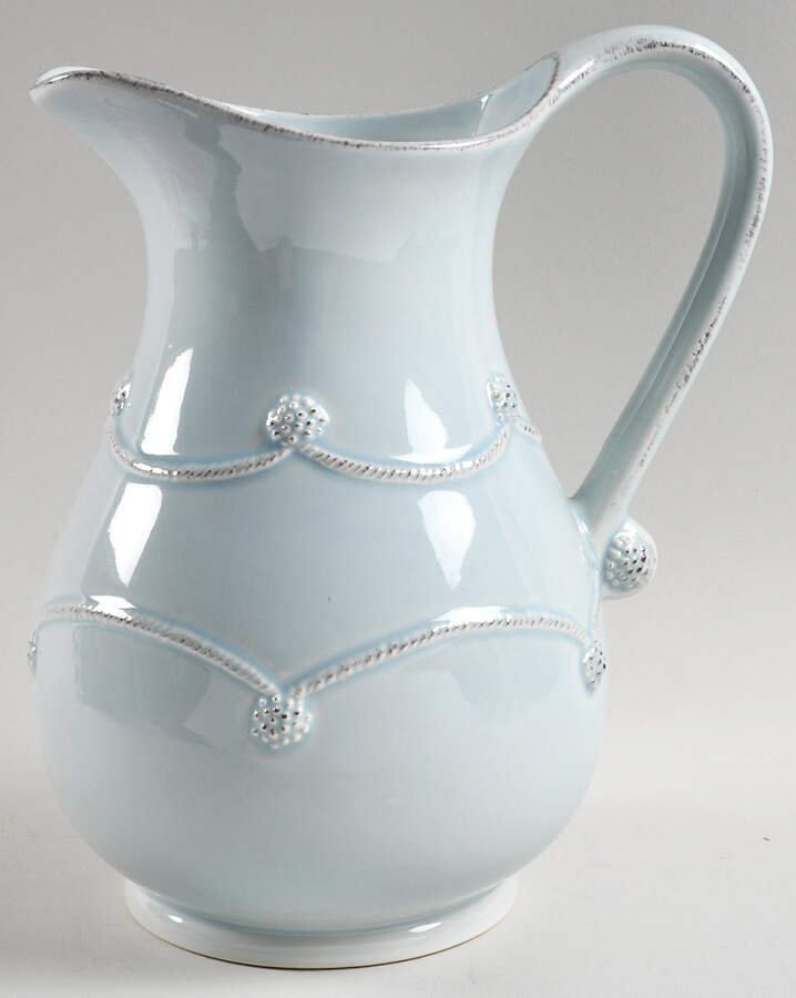 Berry and Thread Ice Blue 84 Oz Pitcher by Juliska Ceramics-1