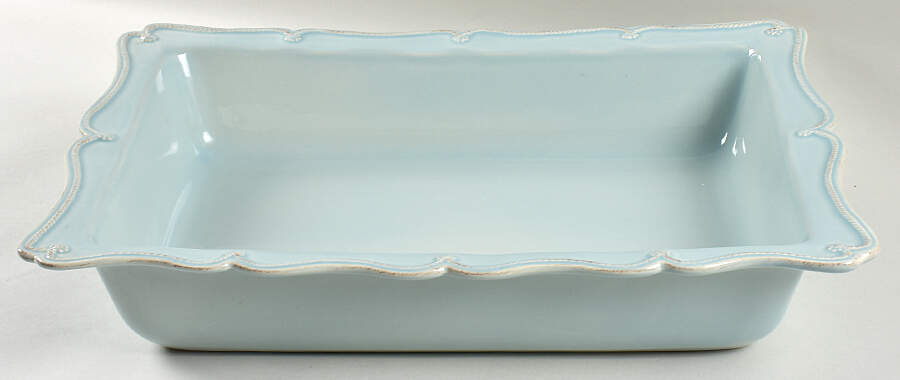 Berry and Thread Ice Blue 17" Rectangular Baker by Juliska Ceramics-1