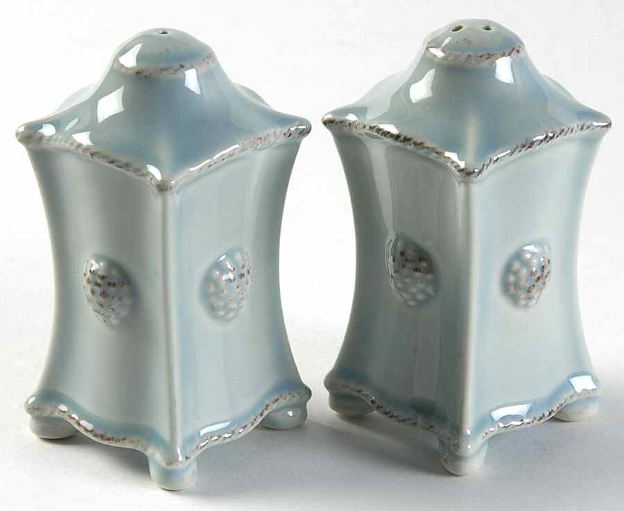 Berry and Thread Ice Blue Salt & Pepper Set by Juliska Ceramics-1