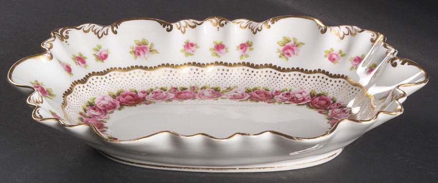 18281 10" Oval Vegetable Bowl by George Jones & Sons-1