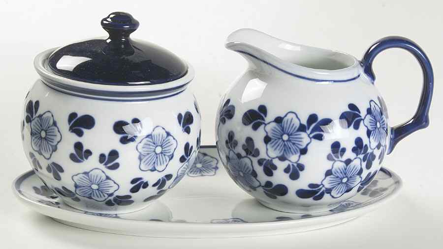 JCP18 Creamer & Sugar with Lid & Tray Set by JCPenney-1
