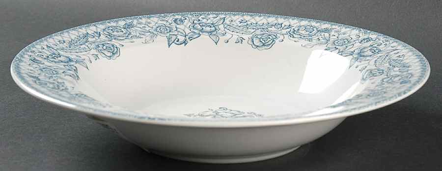 Petite Rose Blue Large Rim Soup Bowl by JCPenney-1