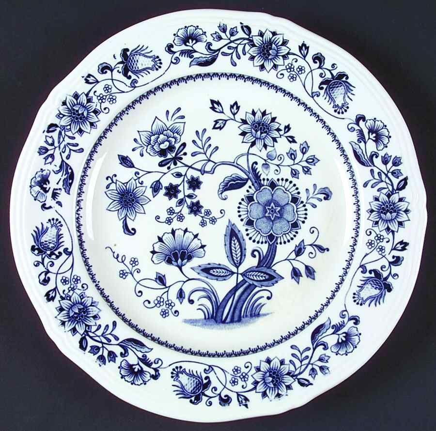 Blue Onion (Fine Ironstone, No Trim) Dinner Plate by Japan-1