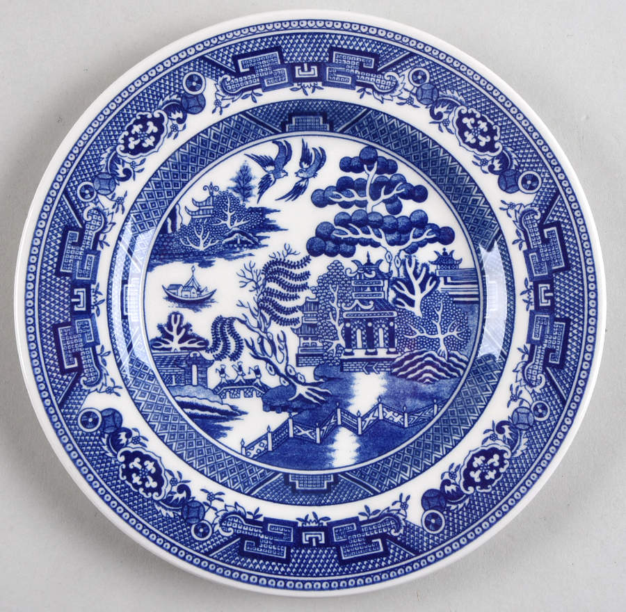 Blue Willow Bread & Butter Plate by John Tams-1