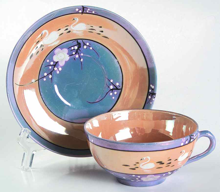 JAP604 Flat Cup & Saucer Set by Japan-1