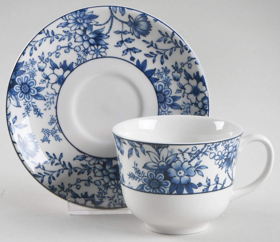 English Garden Flat Cup & Saucer Set by Johnson Brothers-1