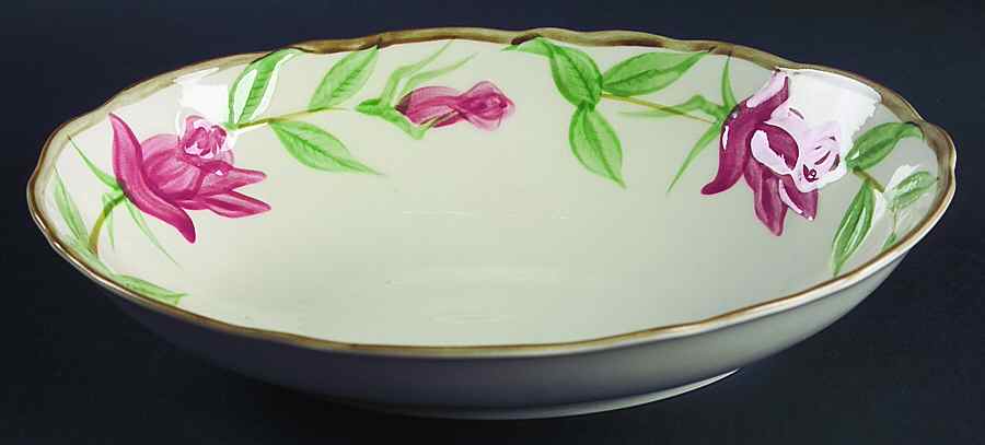 Rose Wood 10" Oval Vegetable Bowl by Japan-1
