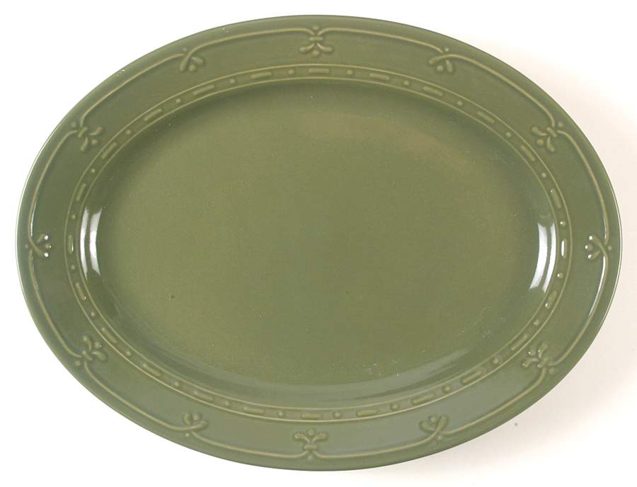 Firenza Sage 14" Oval Serving Platter by JCPenney-1
