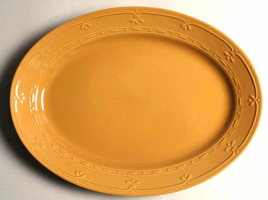Firenza Dijon Mustard 14" Oval Serving Platter by JCPenney-1