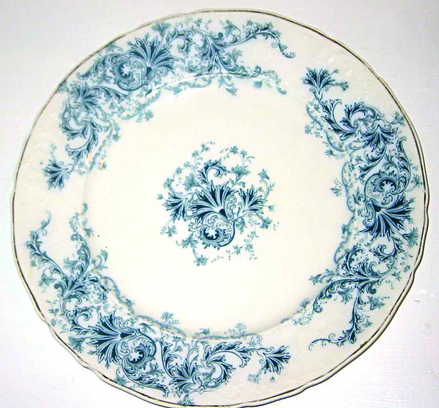 Waldorf Blue Gray (Gold Trim) Dinner Plate by Johnson Brothers-1