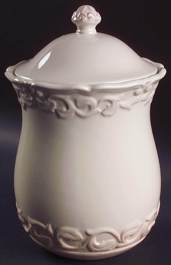 Felice Ivory Large Canister & Lid by JCPenney-1