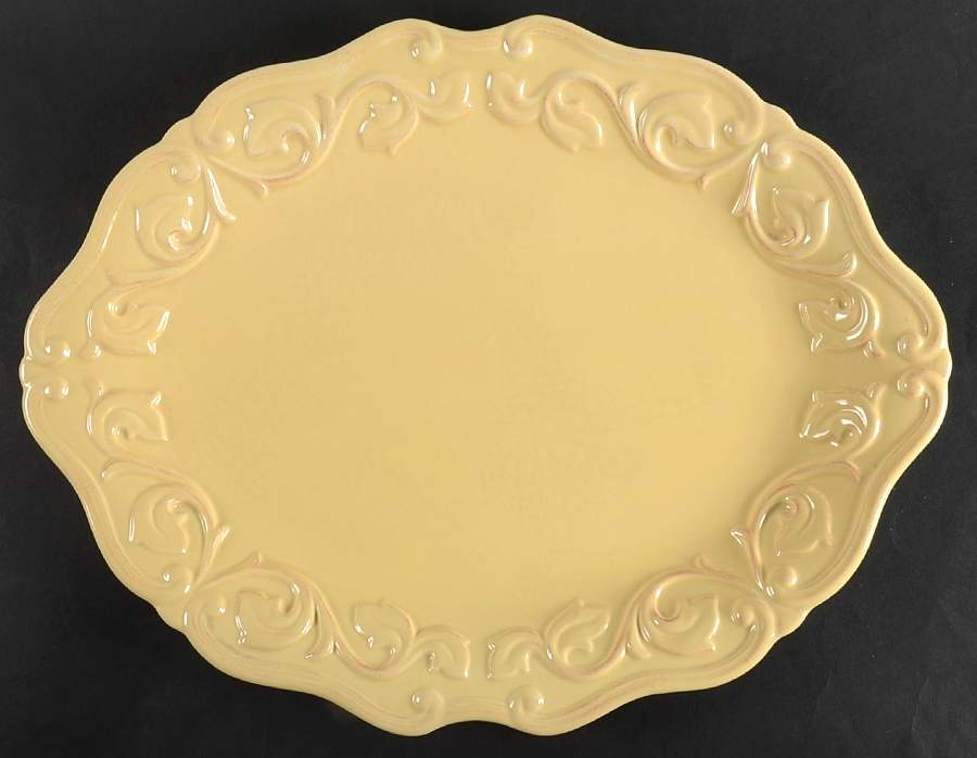 Felice Yellow 18" Oval Serving Platter by JCPenney-1