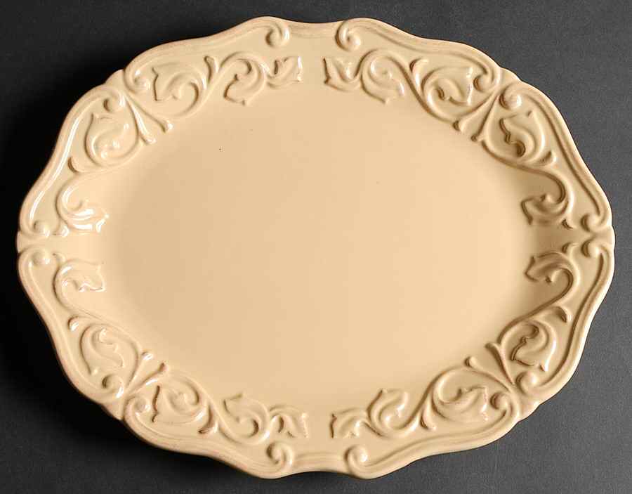 Felice Yellow 14" Oval Serving Platter by JCPenney-1