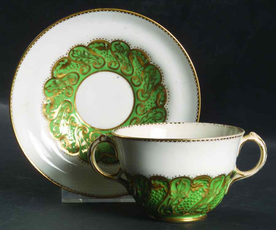 Q3400 Bouillon Cup & Saucer by George Jones & Sons-1