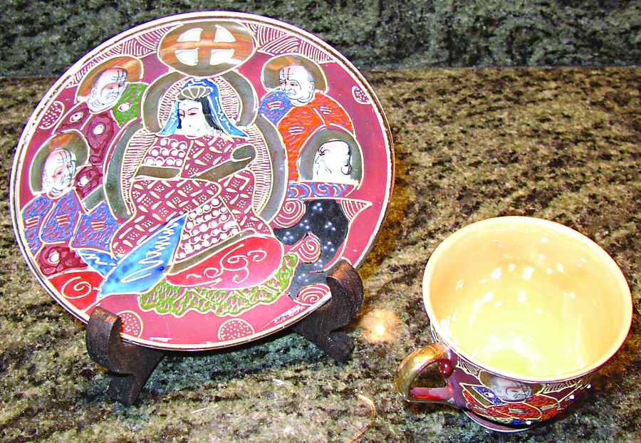 JAP1028 Footed Demitasse Cup & Saucer Set by Japan-1