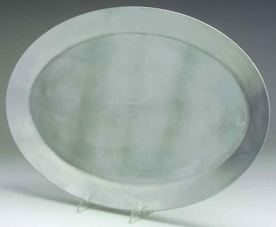 South Beach 17" Oval Metal Serving Platter by Joseph Abboud-1