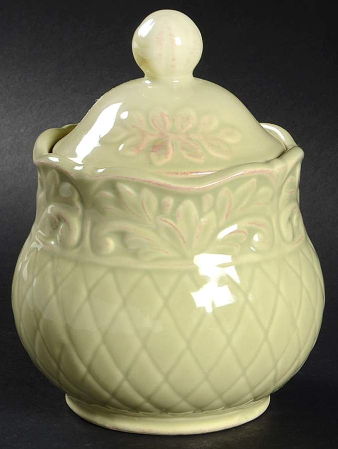 Isabella Sage Green Sugar Bowl & Lid by JCPenney-1