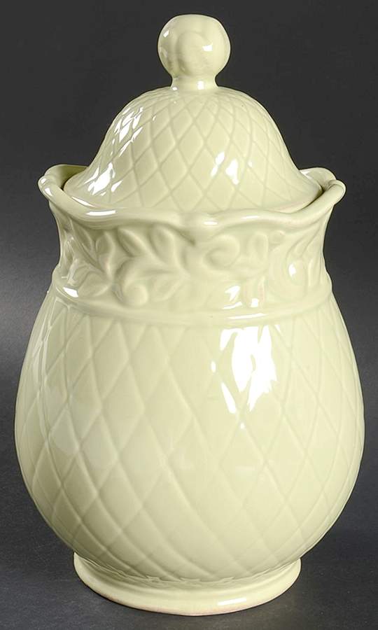 Isabella Sage Green Medium Canister & Lid by JCPenney-1