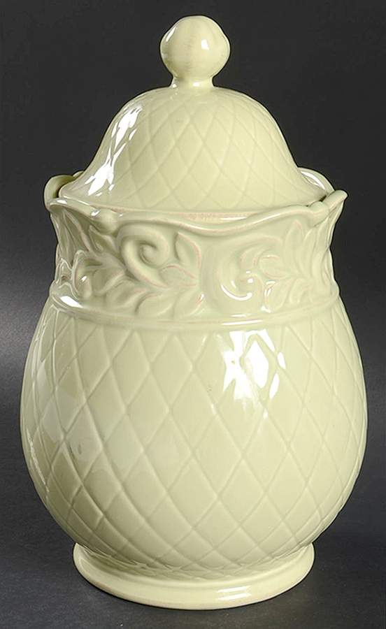 Isabella Sage Green Large Canister & Lid by JCPenney-1