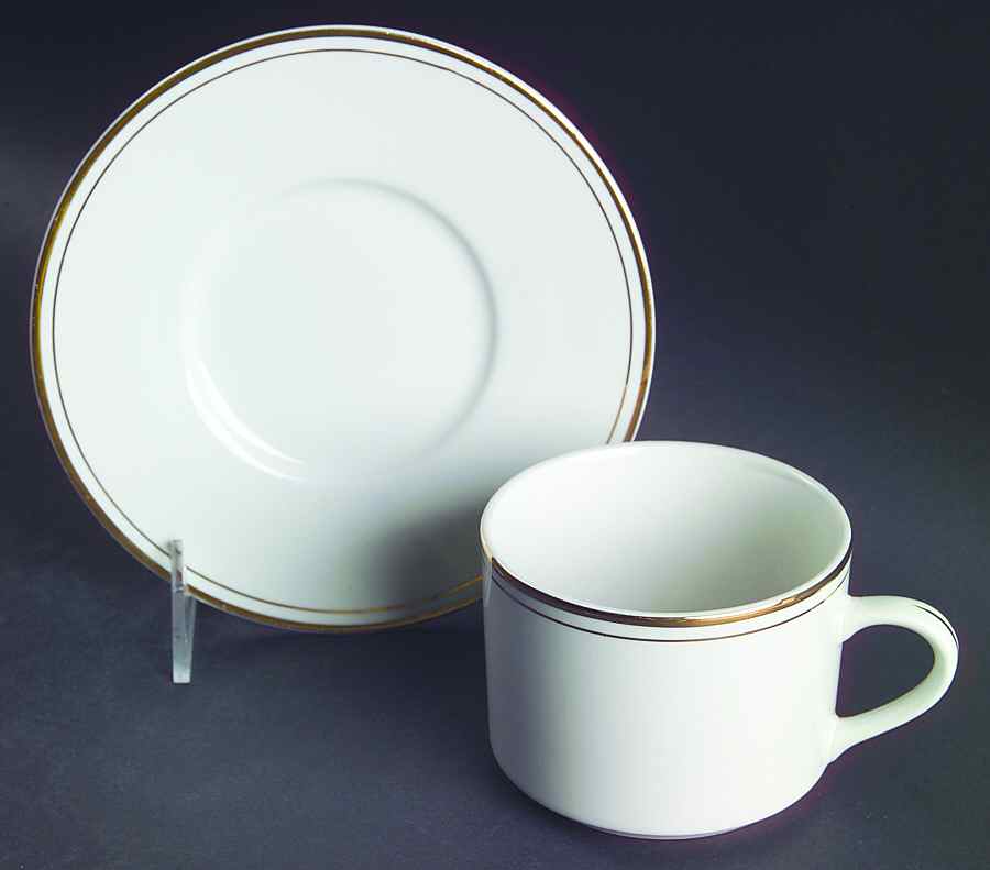 Elegance Gold Tone Flat Cup & Saucer Set by JCPenney-1