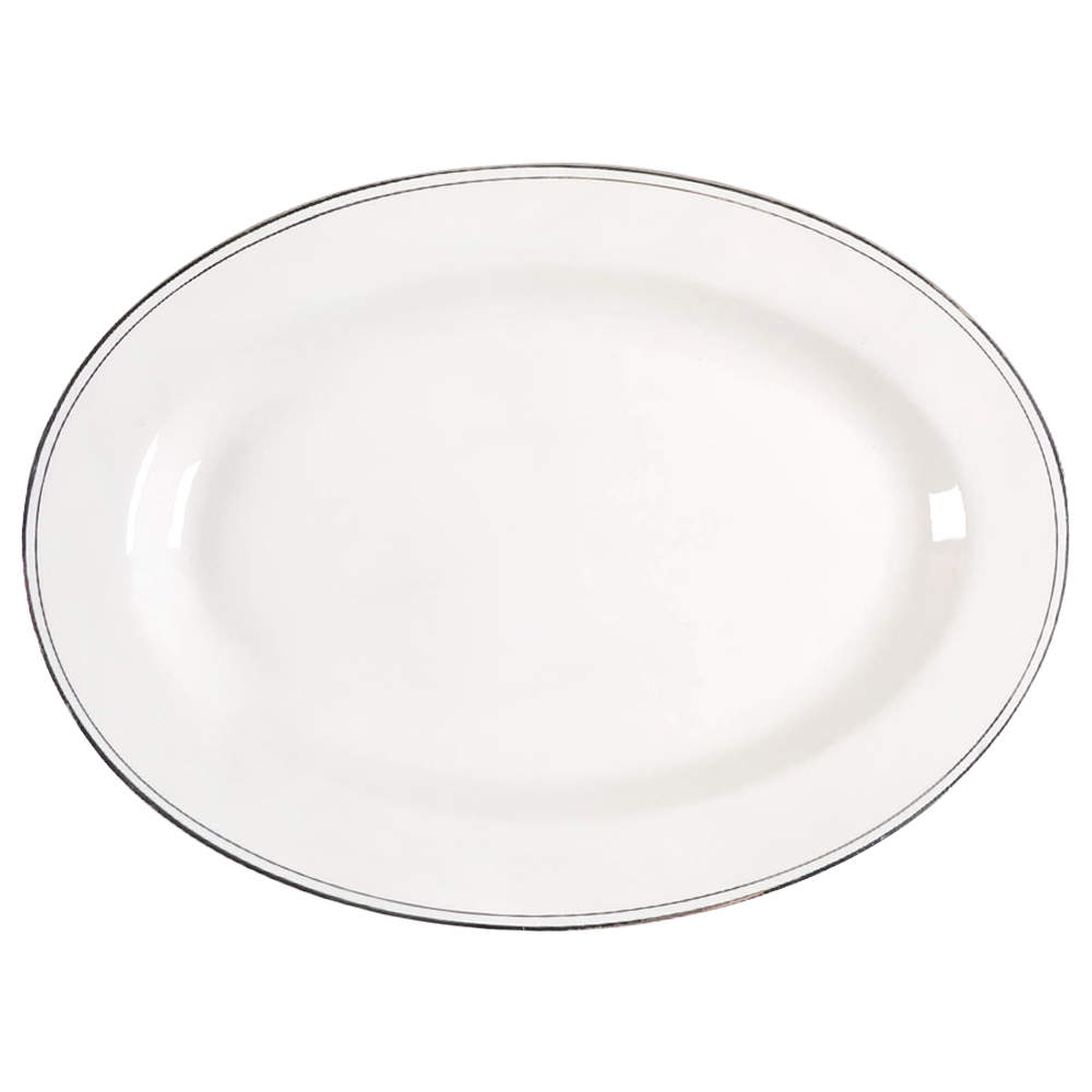 Elegance Platinum Tone 14" Oval Serving Platter by JCPenney-1